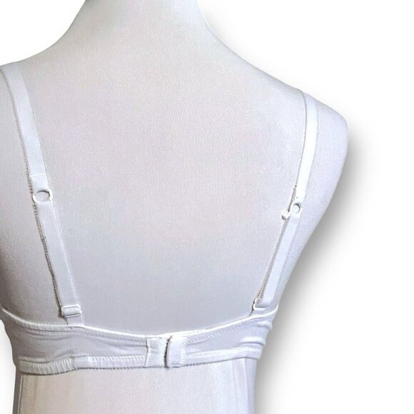 Ambrielle 34D Bra White Cotton Padded Push Up Demi Underwire T-shirt - Picture 7 of 10